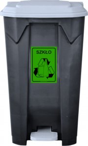 ARS Pojemnik do segregacji odpadów z przyciskiem pojemność 100 l (wariant szkło) 1