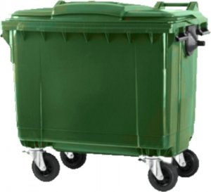ARS Pojemnik do segregacji odpadów na kółkach pojemność 1100 l (kolor zielony) 1