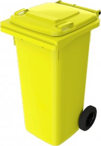 ARS Pojemnik do segregacji odpadów na kółkach pojemność 120 l (kolor żółty) 1