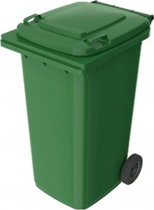ARS Pojemnik do segregacji odpadów na kółkach pojemność 240 l (kolor zielony) 1