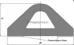 ASTAT Zabezpieczenie przeciwuderzeniowe do powierzchni płaskich AC40 40x20 mm 2
