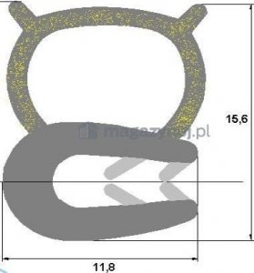 ASTAT Zabezpieczenie przeciwuderzeniowe krawędzi TC12 - 11,8x15,6mm 2