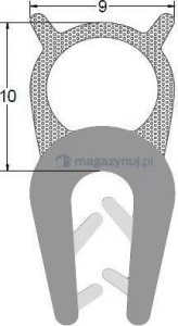 ASTAT Zabezpieczenie przeciwuderzeniowe krawędzi TS10 - 10x9mm 3