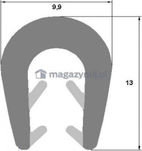 ASTAT Zabezpieczenie przeciwuderzeniowe krawędzi BT03 - 13x10mm 3