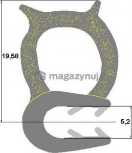 ASTAT Zabezpieczenie przeciwuderzeniowe krawędzi TC21 - 20x16mm 2