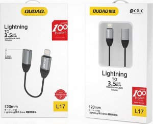 Adapter USB Dudao Adapter Przejściówka Ze Złącza Lightning Na 3,5 mm Mini Jack Szary 3