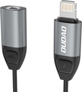 Adapter USB Dudao Adapter Przejściówka Ze Złącza Lightning Na 3,5 mm Mini Jack Szary 7