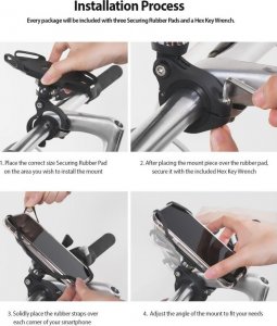 Ringke Uchwyt Rowerowy Ringke Spider Bike Mount Black 6