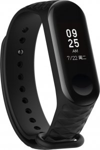Braders Silikonowa opaska zamienna do Xiaomi Mi Band 4 / Mi Band 3 black diamond 4