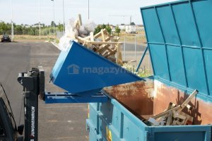 Swedmach Kontener samowyładowczy, wywrotny, wym. 2073 x 1066 x 1248 mm pojemność 1340 l (wariant z kołami)) 4