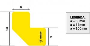 Tagatic Oznaczenia pól odkładczych "L" modułowy Heavy Duty, wym. 50mm (kolor granatowy) 3