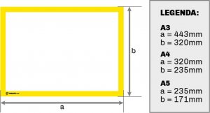 Tagatic Magnetyczna - suchościeralna ramka na dokumenty A4 (kolor żółto-czarny) 3