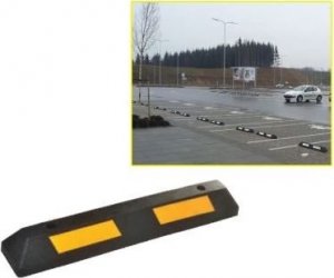 Sklep Drogowy Gumowy ogranicznik parkingowy żółtym odblaskiem (wym. 870x152x102mm) 1