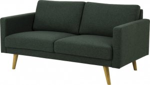 Selsey SELSEY Sofa dwuosobowa Lorik ciemnozielona na drewnianych nóżkach 1