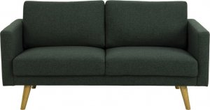 Selsey SELSEY Sofa dwuosobowa Lorik ciemnozielona na drewnianych nóżkach 2