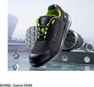 Ardon SOFTEX S1P G33 - lekkie półbuty ochronne w sportowym stylu podnosek - Czarno-żółty G3352 46 6