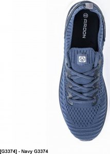 Ardon AMBLE WHITE G33 - męskie półbuty sportowe, cholewka dzianina, lekkie, wygodne, podeszwa EVA/guma - Navy G3374 44 4
