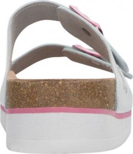 Ardon JUNO WHITE G3301 - damski klapek korkowy biały z podniesioną piętą 37 4