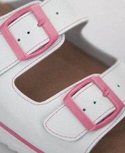 Ardon JUNO WHITE G3301 - damski klapek korkowy biały z podniesioną piętą 39 5