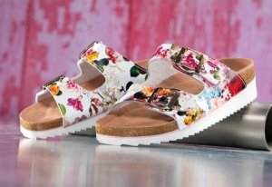 Ardon JUNO ROSE G3302 - damski klapek korkowy z podniesioną piętą 36 6