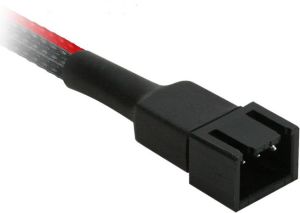 Nanoxia Molex - 3-pin x2, 0.3m, Czarno-czerwony (NX42A30SR) 3