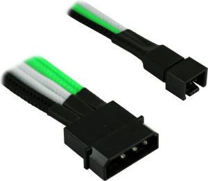 Nanoxia Molex - 3-pin x2, 0.3m, Czarno-zielony (NX42A30GWS) 2