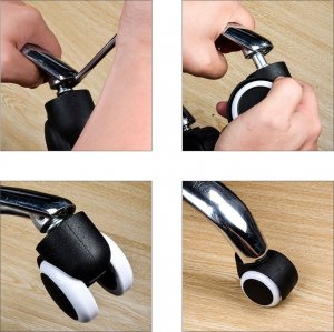 ER4 KÓŁKA DO FOTELA OBROTOWE GUMOWE 5 SZTUK 11MM 3