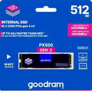 Dysk SSD GoodRam PX500 gen.2 512GB M.2 2280 PCI-E x4 Gen3 NVMe (SSDPR-PX500-512-80-G2) 5