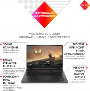 Laptop HP Omen 17-ck0245nw i7-11800H / 16 GB / 1 TB / RTX 3070 / W11 / 144 Hz (5T608EA) 18