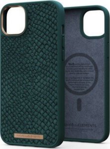 Njord by Elements Njord Salm.Leather Magsafe Case iPhone 14 Plus green 1