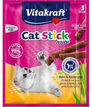 Vitakraft CAT STICK MINI KURCZAK+TRAWA 1