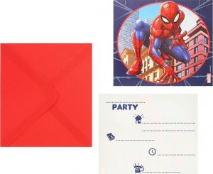 GoDan Zaproszenia z kopertami Spiderman 6szt 1