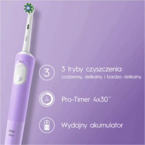 Szczoteczka Oral-B Vitality Pro D103 Duo 2 szt. Black/Purple 3