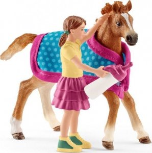 Figurka Schleich Schleich Horse Club foal with blanket, toy vehicle 1
