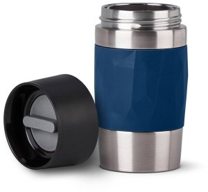 Emsa Travel Mug Compact thermal mug 0.3 liters (dark blue, screw cap) 2