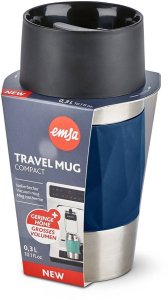Emsa Travel Mug Compact thermal mug 0.3 liters (dark blue, screw cap) 9