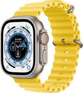Smartwatch Apple Watch Ultra GPS + Cellular 49mm Titanium Case Ocean Band Żółty  (MNHG3FD/A) 1