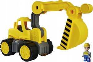 Big BIG Power-Worker excavator + figure, toy vehicle (yellow/grey) 1