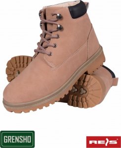 Grensho BHORTEN - lekkie buty typu trzewik HORTEN, skóra syntetyczna, podeszwa PCV - miodowy 39 3