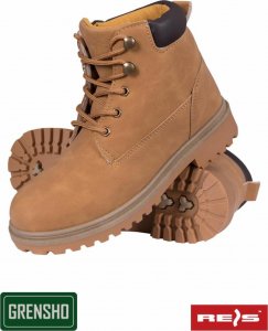 Grensho BHORTEN - lekkie buty typu trzewik HORTEN, skóra syntetyczna, podeszwa PCV - miodowy 41 2