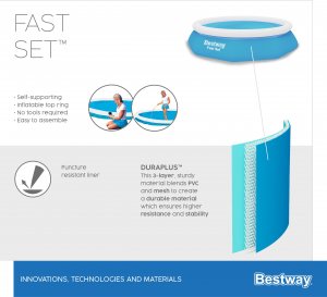 Bestway Basen dmuchany okrągły 305 x 305 cm 15