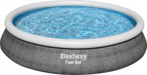 Bestway Bestway Fast Set above ground pool set, ? 457cm x 84cm, swimming pool (slate, with filter pump) 1