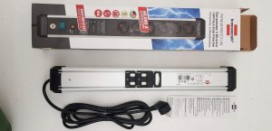 Listwa zasilająca Brennenstuhl Premium-Protect-Line przeciwprzepięciowa 6 gniazd 3 m czarno-srebrna (1391010600) 2