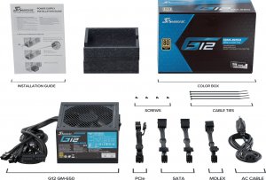 Zasilacz SeaSonic G12 GM 650W (G12-GM-650) 5