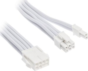 SilverStone SilverStone power supply extension cable SST-PP07E-PCI8W-V2, PCIe 8pin (6+2) (white, 30cm) 1