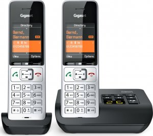 Telefon stacjonarny Gigaset Gigaset COMFORT 500A Duo, analogue telephone (silver/black, 2 handsets) 2