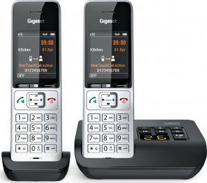 Telefon stacjonarny Gigaset Gigaset COMFORT 500A Duo, analogue telephone (silver/black, 2 handsets) 5
