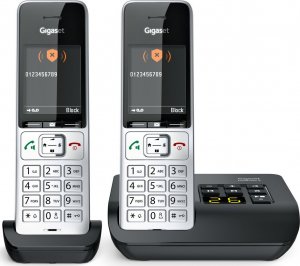 Telefon stacjonarny Gigaset Gigaset COMFORT 500A Duo, analogue telephone (silver/black, 2 handsets) 6
