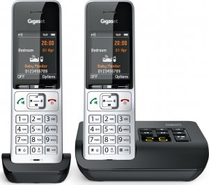 Telefon stacjonarny Gigaset Gigaset COMFORT 500A Duo, analogue telephone (silver/black, 2 handsets) 9