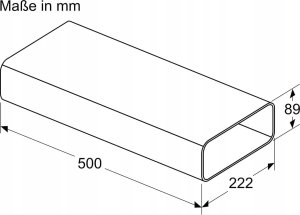 Bosch Bosch Flat duct piece HEZ9VDSM1, 50cm, pipe (black, straight, male) 2